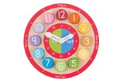 Baby Spielzeug - Bigjigs Wooden Learning Clock - BJ906