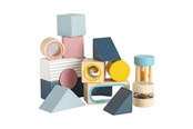 Baby Spielzeug - Bigjigs Wooden Sensory Blocks - 14 pcs. - 36054