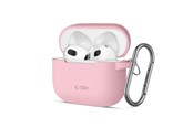 Handys - Cover & Cases - Tech-Protect Silicone Hook Case for Apple AirPods 3 - Pink - 5906302375127