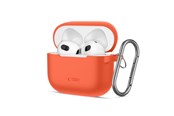 Handys - Cover & Cases - Tech-Protect Silicone Hook Case for Apple AirPods 3 - Orange - 5906302375134