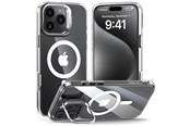 Handys - Cover & Cases - Tech-Protect MagStand MagSafe Case for iPhone 16 Pro - Transparent - 5906302375844