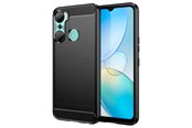 Handys - Cover & Cases - Hurtel Carbon Case Case for Infinix Hot 12 Pro Flexible Silicone Carbon Cover Black - 9145576275474