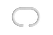 Badezimmerzubehör - Croydex C-shaped shower curtain rings - White - 12 pcs. - AK142122