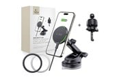 Handys - Adapter und Ladegeräte - Tech-Protect MM15W-V7 QI2 Car Mount with Induction Charger - Black - 5906302375899
