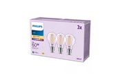 LED-Birnen - Philips LED-Lampe A60 7W/827 (60W) Clear 3-pack E27 - 929001387308