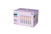 LED-Birnen - Philips LED-Lampe P45 4,3W/827 (40W) Clear 6-pack E14 - 929001890494