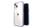 Handys - Cover & Cases - Speck Presidio Perfect-Clear with Impact Geometry - iPhone 15 Plus / 14 Plus Case with MICROBAN Coating - Clear / Grounded Purple - 150124-9862