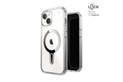 Handys - Cover & Cases - Speck Presidio Perfect-Clear ClickLock & MagSafe - iPhone 17e / 16e / 15 / 14 / 13 Case - Clear / Chrome Finish / Serene Silver - 150441-3199