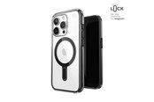 Handys - Cover & Cases - Speck Presidio Perfect-Clear ClickLock & Magsafe - iPhone 15 Pro Case - Clear / Frosted Black / Slate Gray - 150449-3233