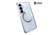 Handys - Cover & Cases - Speck Presidio Perfect-Clear Magnet - Case for Samsung Galaxy S25 / S24 MagSafe - Clear / Chrome Finish / Serene Silver - 150873-3199