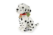 Plush - Rappa - Plush realistic Dalmatian dog mascot with collar sitting 30 cm Eco-Friendly - 260320
