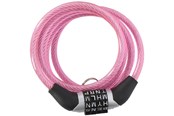 Fahrrad-Zubehör - Dunlop - Bicycle Lock with Combination - Pink - 8711252029221PINK
