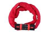 Fahrrad-Zubehör - Dunlop - Bicycle Lock with Combination Chain - Red - 8711252075594RED