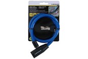 Fahrrad-Zubehör - Dunlop - Spiral key bicycle lock 65 cm - blue - 871125208264_BLUE