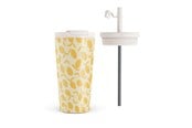 Küchenzubehör - Burga Lemon Tart - Travel Mug 500ml with Flap & Straw Set - 950282