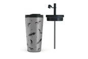 Küchenzubehör - Burga Draco - Travel Mug 500ml with Flap & Straw Set - 974754
