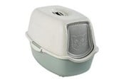 Katzen - rotho Bailey Hooded litter box Green, White - 4004505092