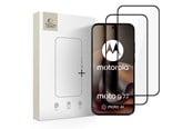 Handys - Schutzfolie - Tech-Protect Glass Fit+ 2-Pack Tempered Glass for Motorola Moto G67 / G77 - Black - 5906302323241
