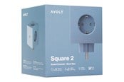 Schaltereinheiten - AVOLT Square 2 Socket extender with 30W Dual USBC Shark Blue - SQ2-EUFC30-WMSHB