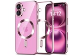 Handys - Cover & Cases - Tech-Protect MagFlex MagSafe Case for iPhone 16 - Clear / Pink - 5906302380978