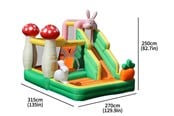 Spiele im Freien - Doctor Dolphin Rabbit Hüpfburg inkl. 450 Watt Gebläse - 72095