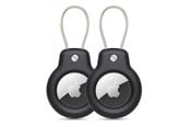 Handys - Cover & Cases - Tech-Protect Rough Vein 2-pack Case for Apple AirTag - Black - 5906302360727