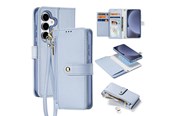 Handys - Cover & Cases - Dux Ducis Lava Leather Case for Samsung Galaxy S25+ with Detachable Magnetic Wallet - Blue - 6971824162264
