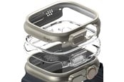 Smartwatch - Accessories - Ringke Slim 2-pack Case for Apple Watch Ultra 1/2 (49 mm) - Clear and Titanium - 8809881269023