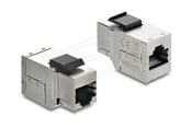 Netzwerk - Kabel - DeLOCK keystone module - silver black - Schwarz - 90835