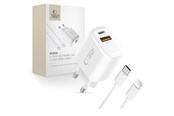 Handys - Adapter und Ladegeräte - Tech-Protect  NCA20 PD 20W QC3.0 USB-A / USB-C + USB-C / Lightning Cable 100cm - White - 5906302330546