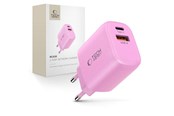 Handys - Adapter und Ladegeräte - Tech-Protect NCA30 PD 30W QC3.0 USB-A / USB-C Wall Charger - Pink - 5906302330669