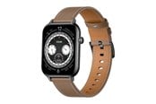 Smartwatches, Pulsuhren, Sportuhren & Schrittzähler - Colmi C28 Smartwatch with Black and Brown Leather Strap - C28-brown leather