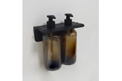 Badezimmerzubehör - Gedy Doppelte Halter für Seifenspender - Mattschwarz - 215914