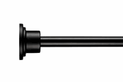 Badezimmerzubehör - Croydex Schwarze Teleskopstange – max. 229 cm - AD230021