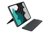 Tastaturen - Logitech Flip Folio - keyboard and folio case full size - AZERTY - French - graphite Input Device - Tastatur & Folio-Set - Französisch - Grau - 920-013383