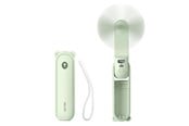Powerbank (Akku) - Jisulife Handheld Fan Life8 Mini Portable USB Fan with 2000mAh Power Bank and Flashlight - Green Powerbank (Akku) - Grün - 2000 mAh - 6975061536642