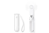 Powerbank (Akku) - Jisulife Handheld Fan Life8 Plus Portable USB Fan with Power Bank Function 4500mAh and Flashlight - White Powerbank (Akku) - Weiß - 4500 mAh - 6975061536727