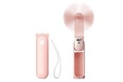 Powerbank (Akku) - Jisulife Handheld Fan Life8 Plus Portable USB Fan with Power Bank Function 4500mAh and Flashlight - Pink Powerbank (Akku) - Pink - 4500 mAh - 6975061536741