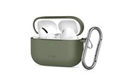 Handys - Cover & Cases - Tech-Protect Silicone Hook Case for AirPods Pro - Olive - 5906302333189