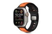 Smartwatch - Accessories - Tech-Protect IconBand Line Strap for Apple Watch 44 / 45 / 46 / 49 mm - Black & Orange - 5906302333424