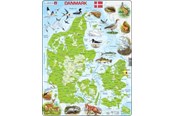 Puzzle - Larsen Puzzles Puzzle Denmark physical with animals - 66 pieces Maxi (36.5x28.5 cm) Boden - K78