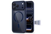 Handys - Cover & Cases - Tech-Protect Magpeak Magsafe CC Case for iPhone 17 Pro - Clear and Navy Blue - 5906302333837