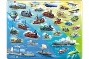 Puzzle - Larsen Puzzles Puzzle Historical Vehicles 1783-1939 - 54 pieces Maxi (36.5x28.5 cm) Boden - HL7