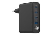 Handys - Adapter und Ladegeräte - Gembird power adapter - 3 x USB-C USB Type A - 100 watt - TA-UC-PDQC100LCD-01-BK