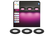 Smart-Home - Philips Hue Slim recessed spotlight 90 mm Black - 3-pack - 929004291102