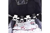 Baby Spielzeug - Akuku Pushchair rattle black/white BEARS - A0468