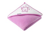 Babypflege - Akuku Baby hooded towel 100 x 100 cm PINK/TIGER - A1253