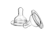 Babypflege - Akuku Silicone teats for wide neck bottle (2pcs) 3m+ - A0120