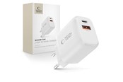 Handys - Adapter und Ladegeräte - Tech-Protect NCA45W-GAN AC Charger 2-Ports USB-C / USB-A 45W - White - 5906302335985