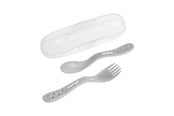 Babypflege - Akuku Cutlery set in case grey - A0073